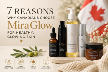 MiraGlow Canadian skincare products collection