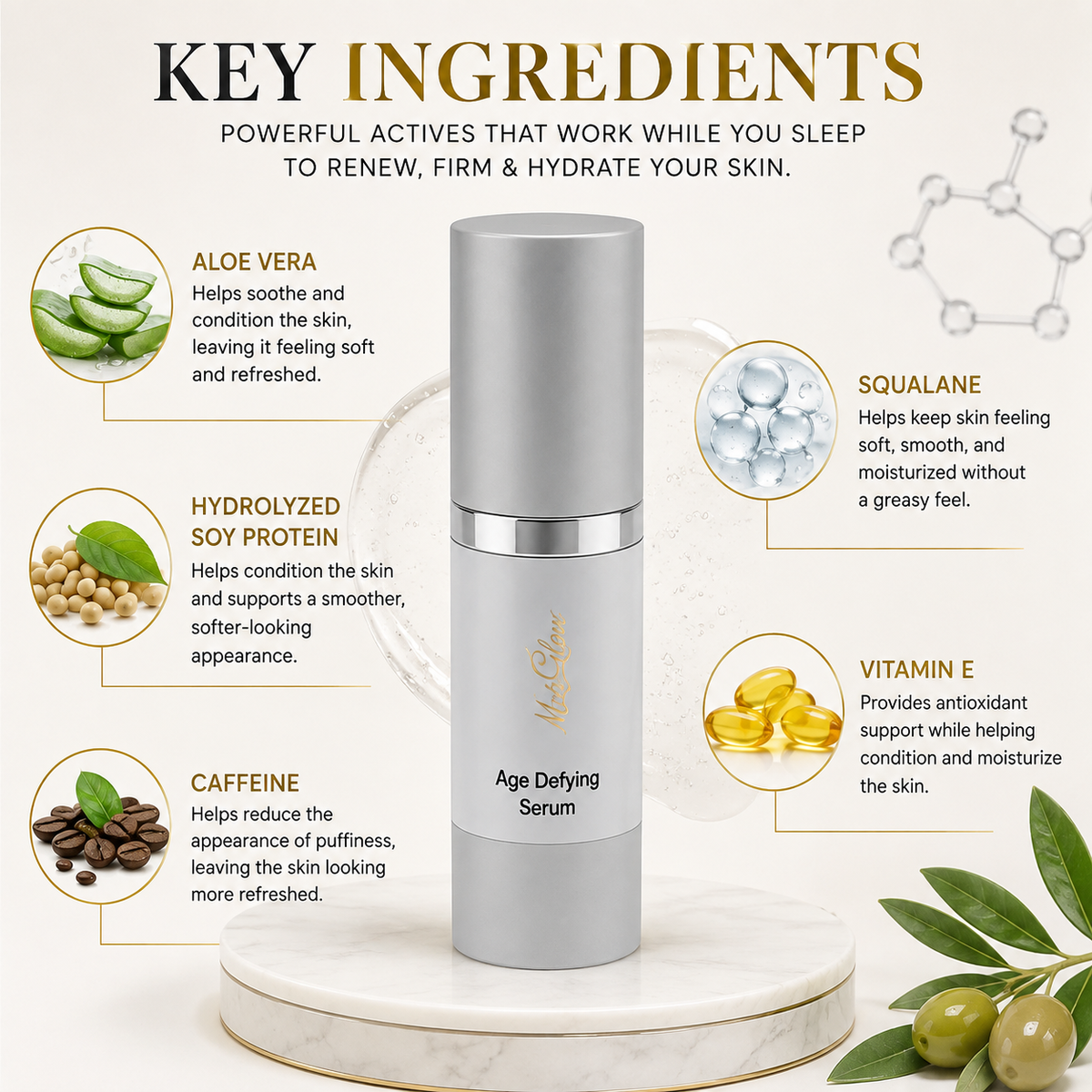 Age Defying Serum Ingredients