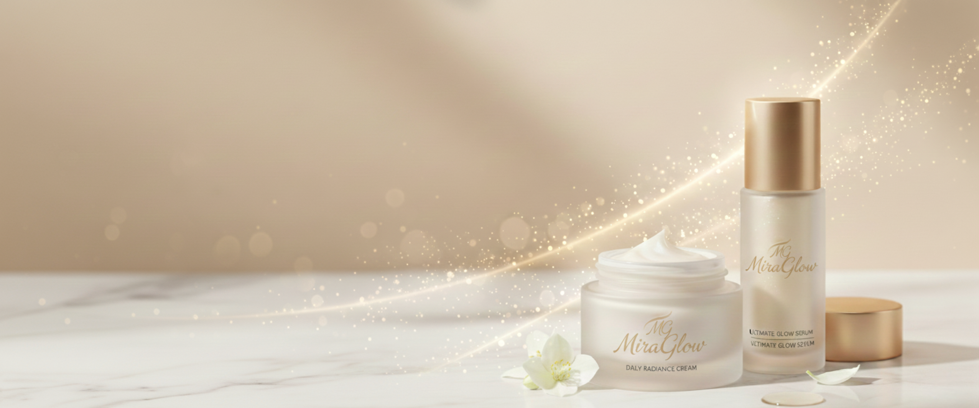 Soft beige skincare background design